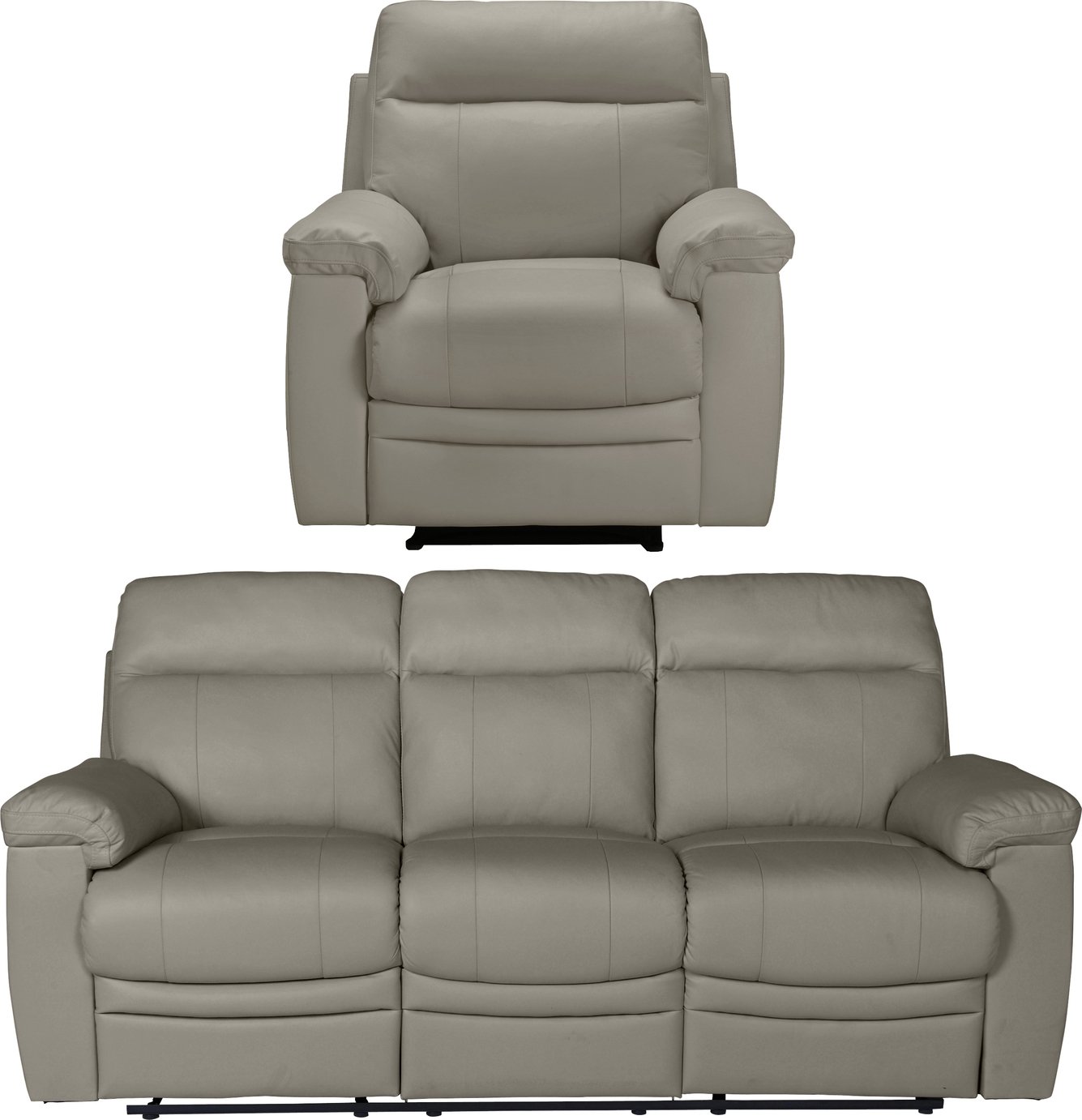 Argos Home Paolo Chair & 3 Seater Manual Recliner Sofa -Grey Review