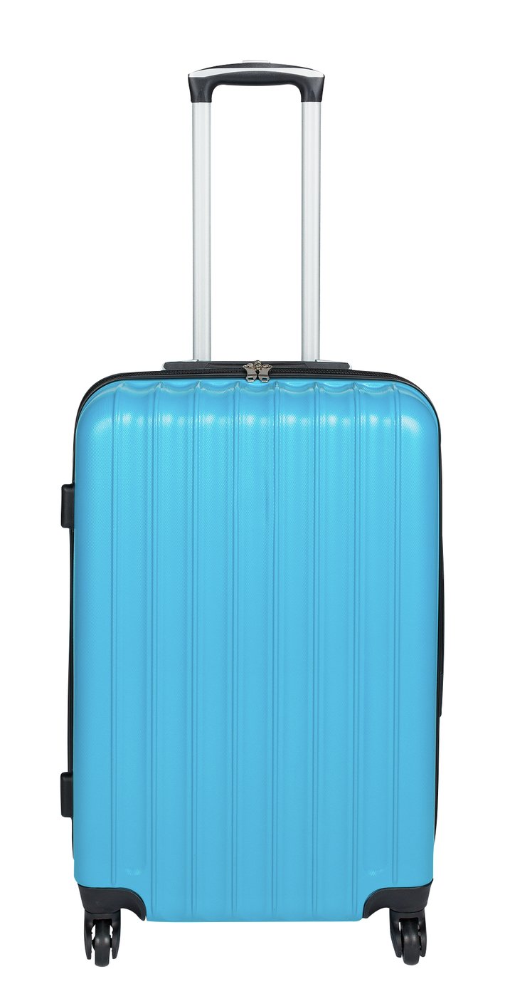 Medium 4 Wheel Hard Suitcase - Candy Blue