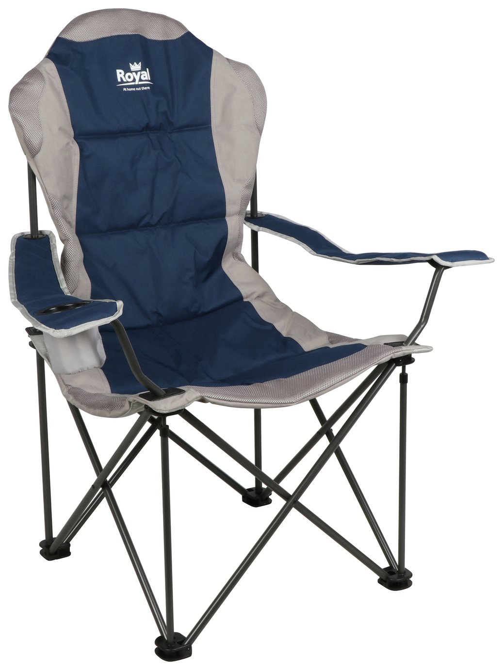 Royal President Camping Chair - Blue/Silver