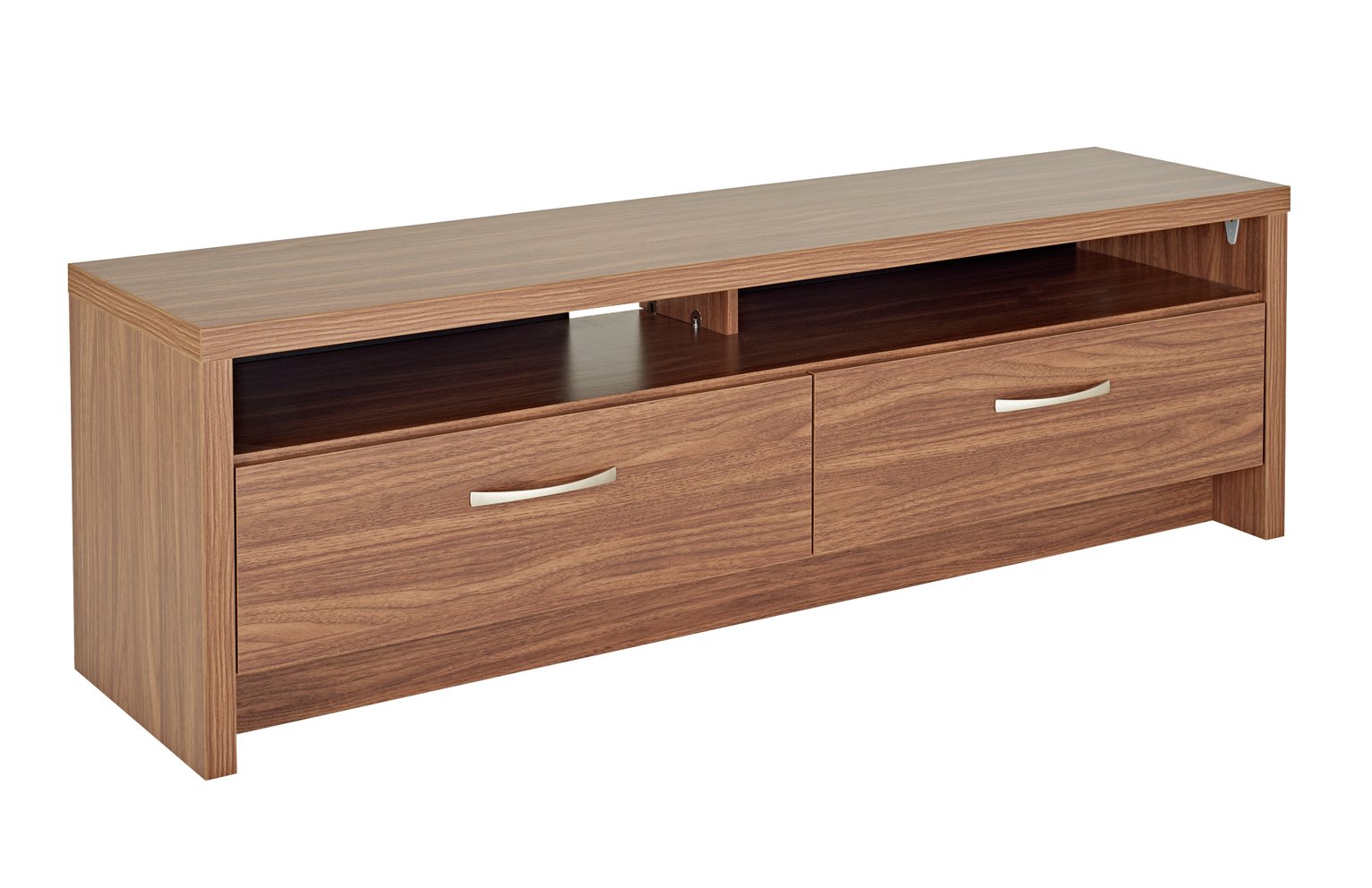 Argos Home Venice 2 Drawer Large TV Unit - Walnut Effect