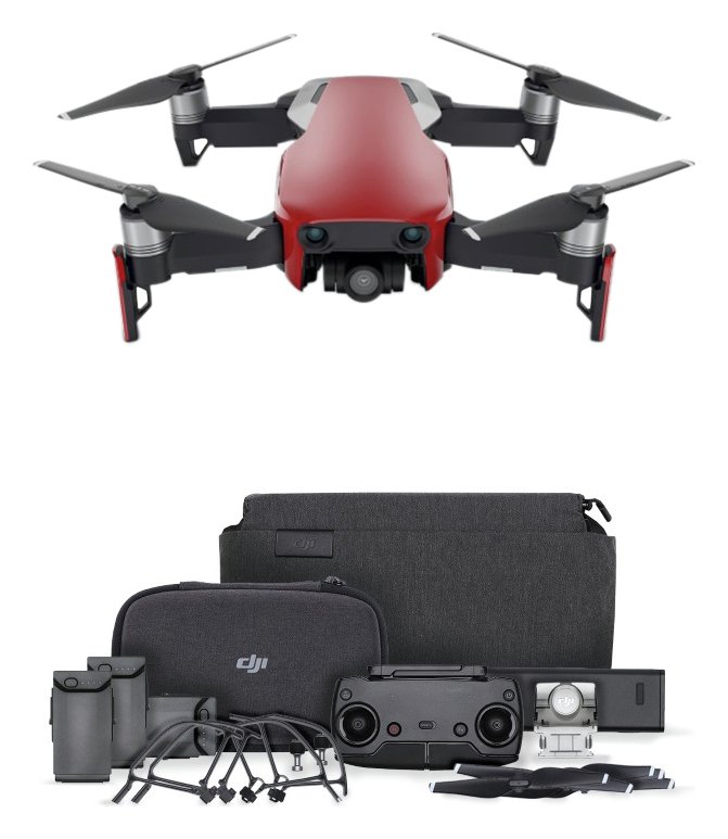 DJI Mavic Air Fly More Drone Combo - Flame Red