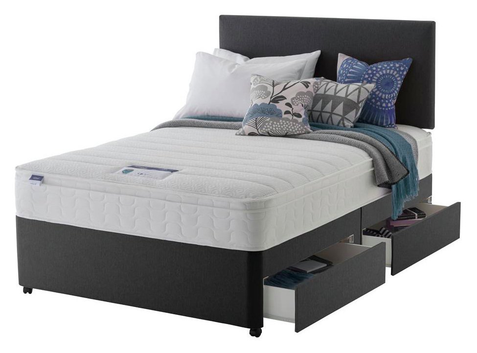 Silentnight Travis Small Double 4 Drawer Divan Bed -Charcoal Review