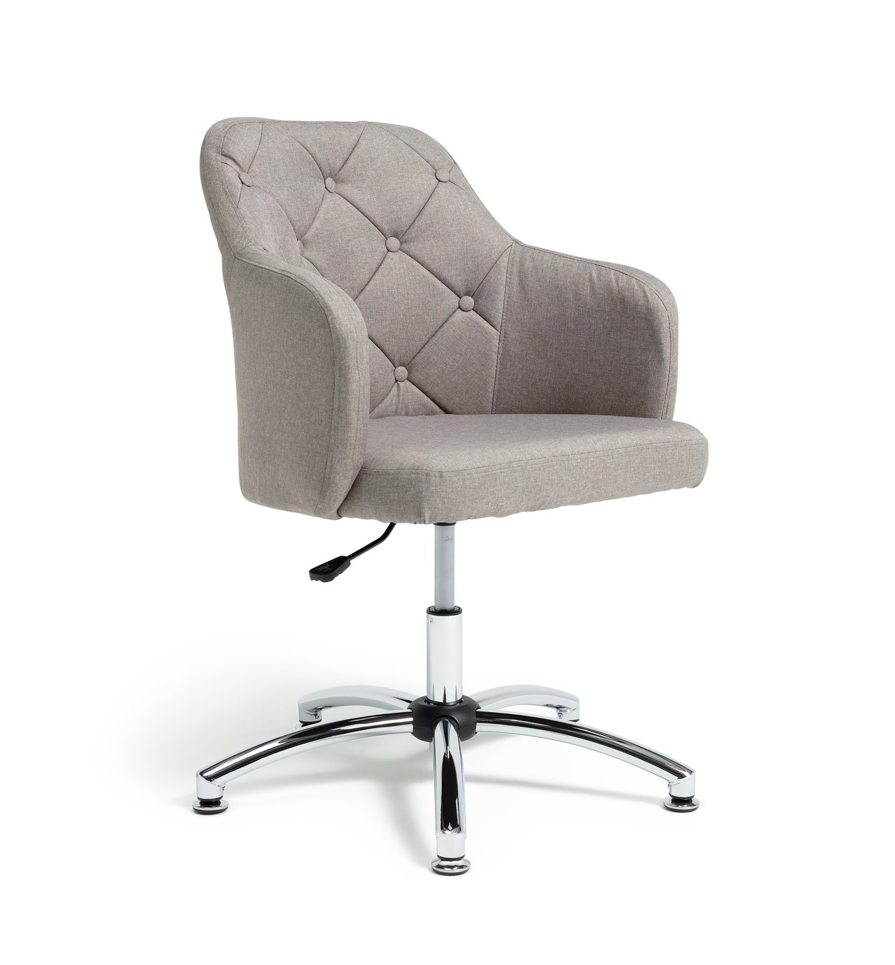 Habitat Button Back Fabric Office Chair - Grey