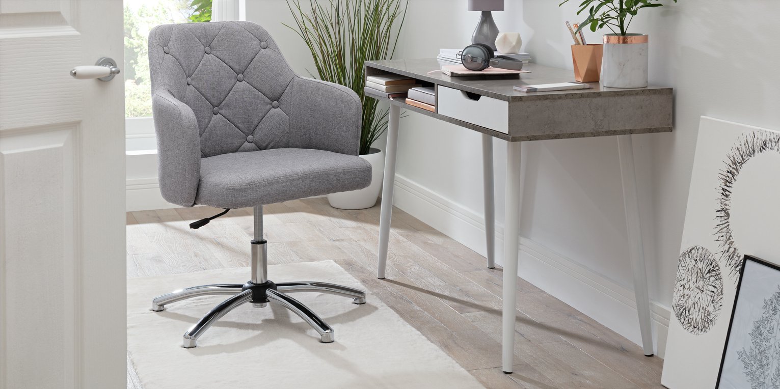 Argos Home Button Back Fabric Office Chair Reviews Updated April 2023