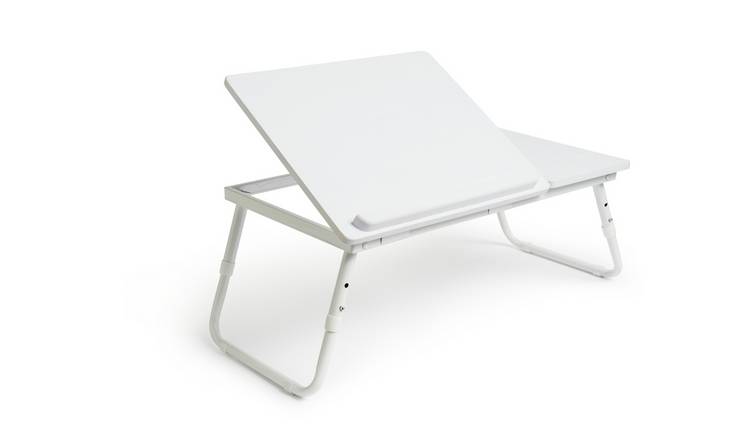 White laptop stand store for desk