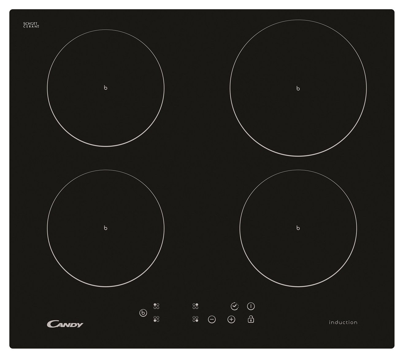 Candy CI640CB Touch Control Induction Hob - Black