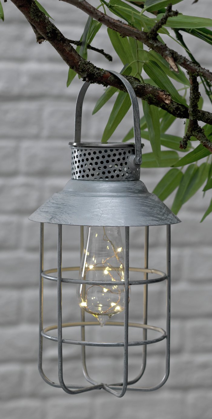 Argos Home Solar Hanging Fisherman's Lantern - White