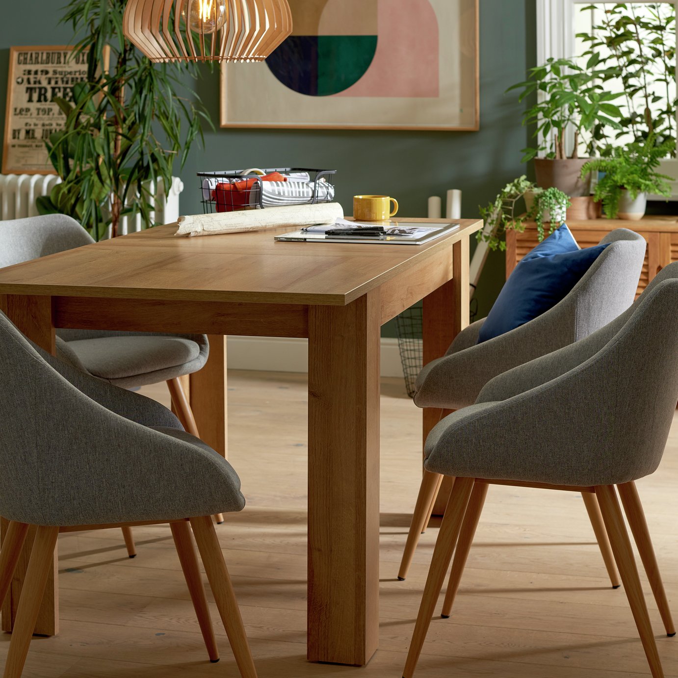 Argos Home Miami Extending 4 - 6 Seater Table - Oak Effect