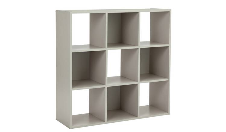 Buy Argos Home Squares 9 Cube Storage Unit Grey Bookcases