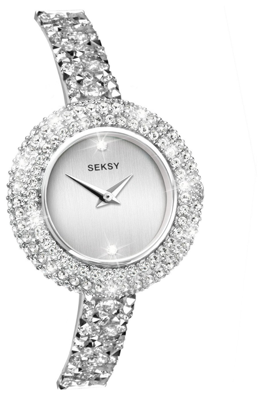 Seksy Ladies White Leathes Swarovski Crystal Fine Rock Watch Review