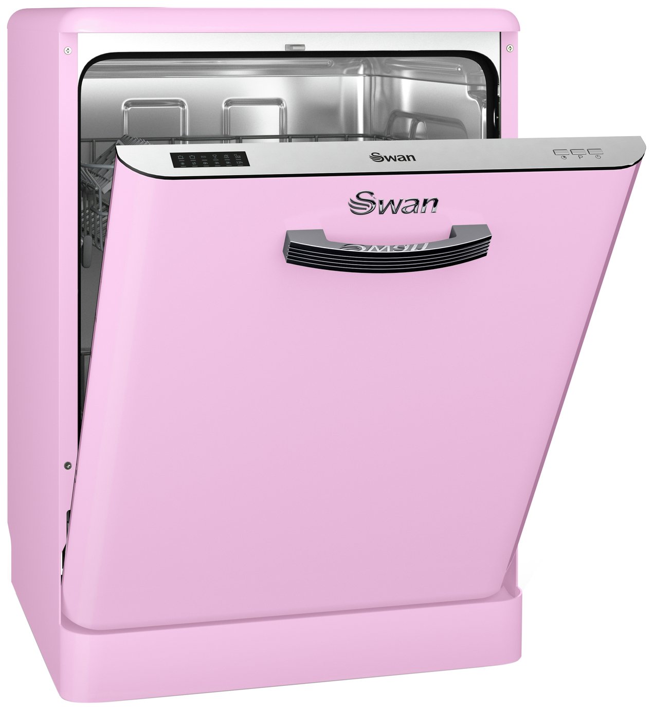 Swan SDW7040PN Retro Full Size Dishwasher - Pink