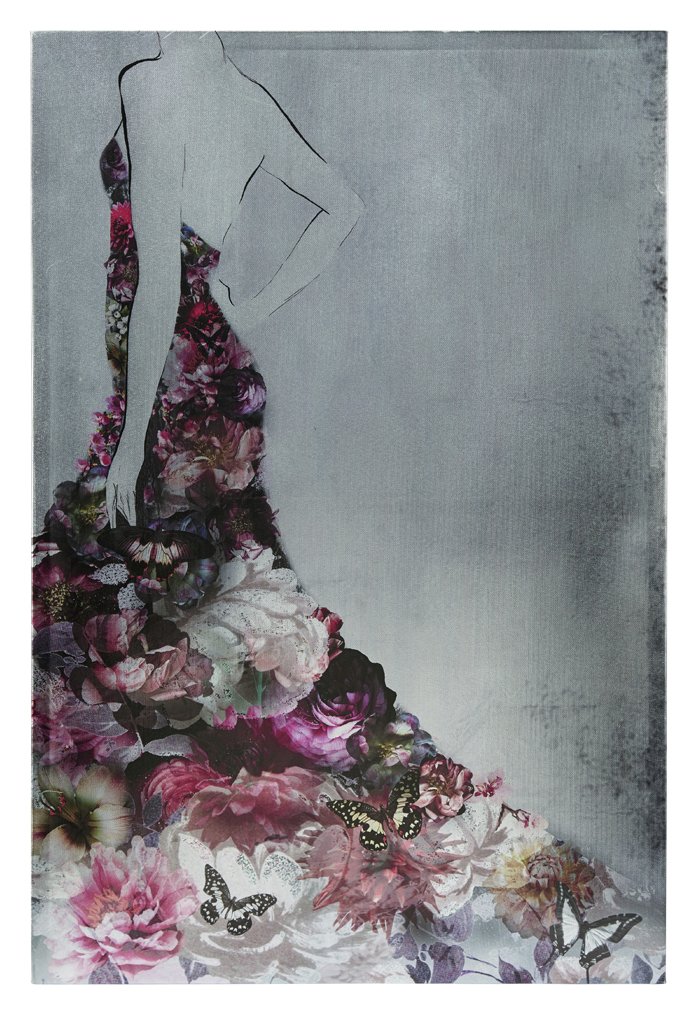 Arthouse Momoka Lady Printed Canvas - Silver & Pink