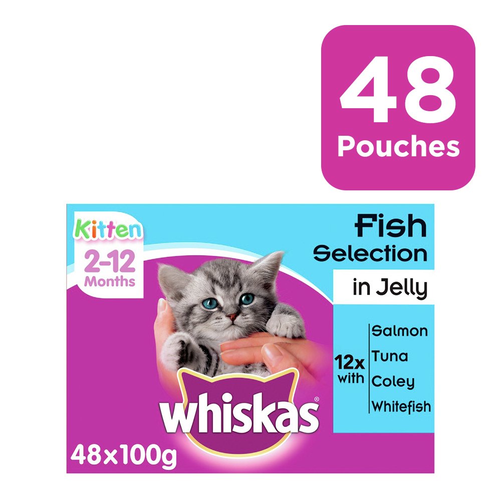 Whiskas Kitten Wet Cat Food Fish in Jelly 48 Pouches Review