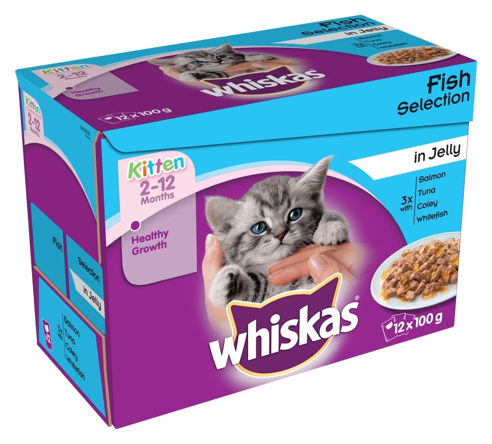 Whiskas Kitten Wet Cat Food Fish in Jelly 48 Pouches Review