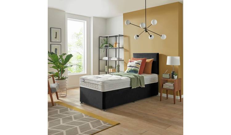 Silentnight Travis Single Ortho Divan Bed - Charcoal