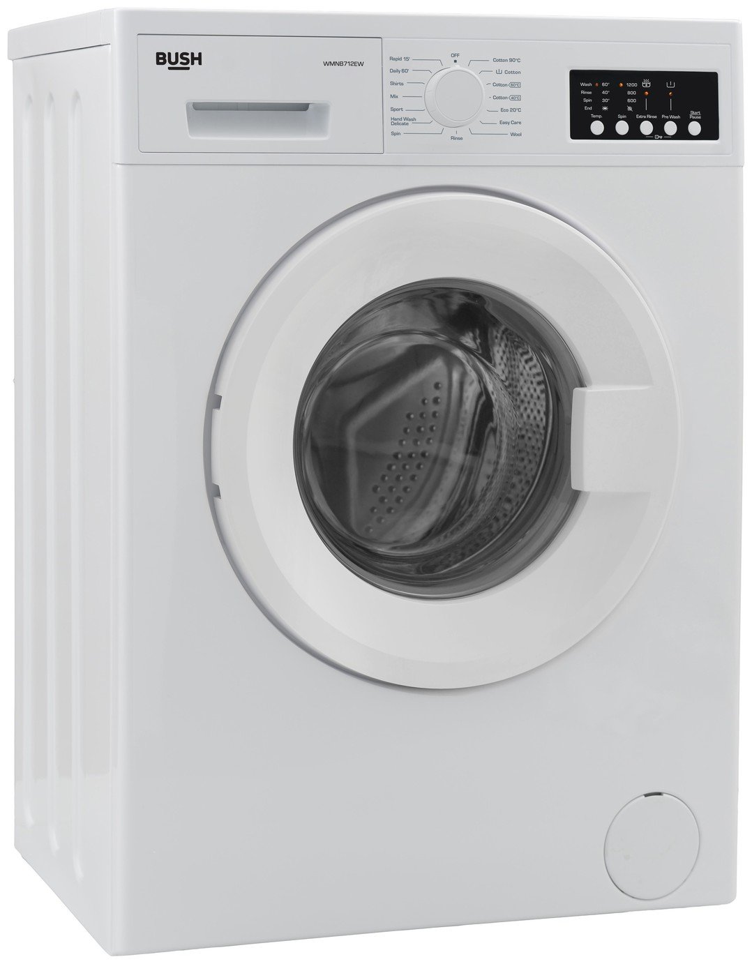 BUSH WMNB712EW 7KG 1200 Spin Washing Machine Reviews
