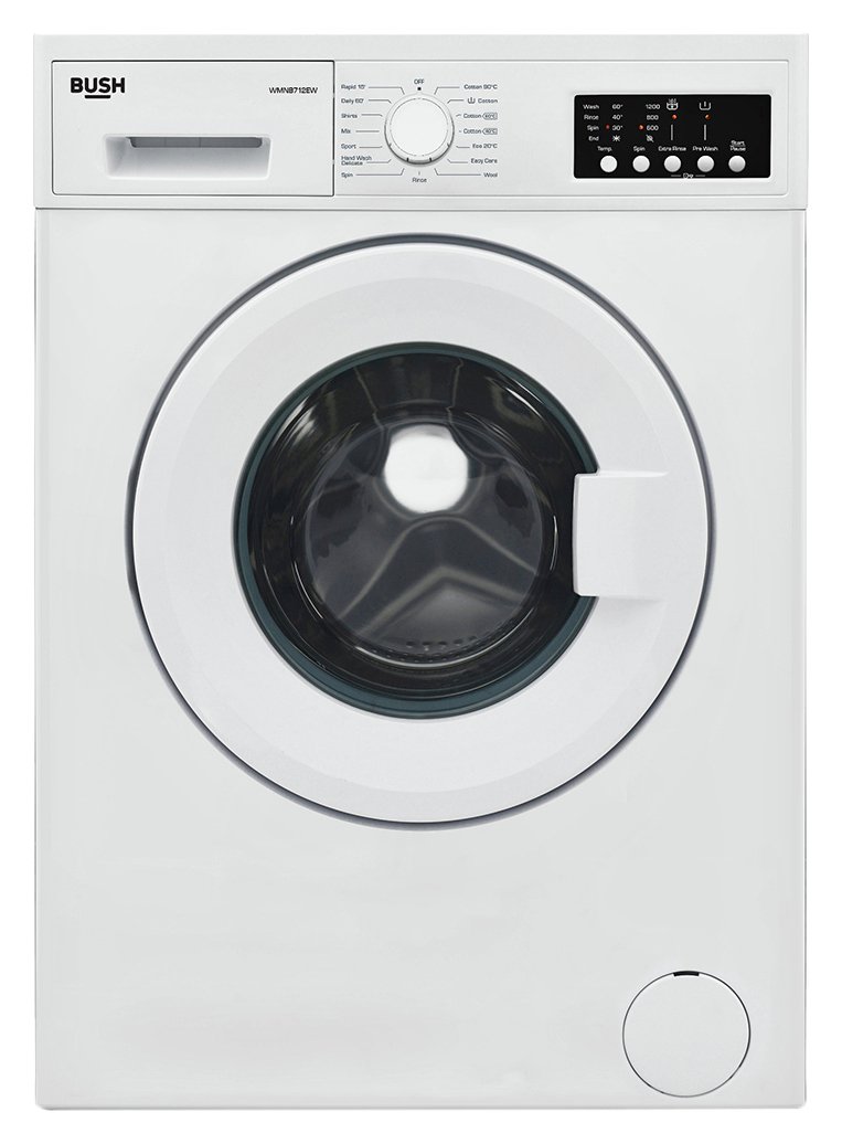 BUSH WMNB712EW 7KG 1200 Spin Washing Machine - White