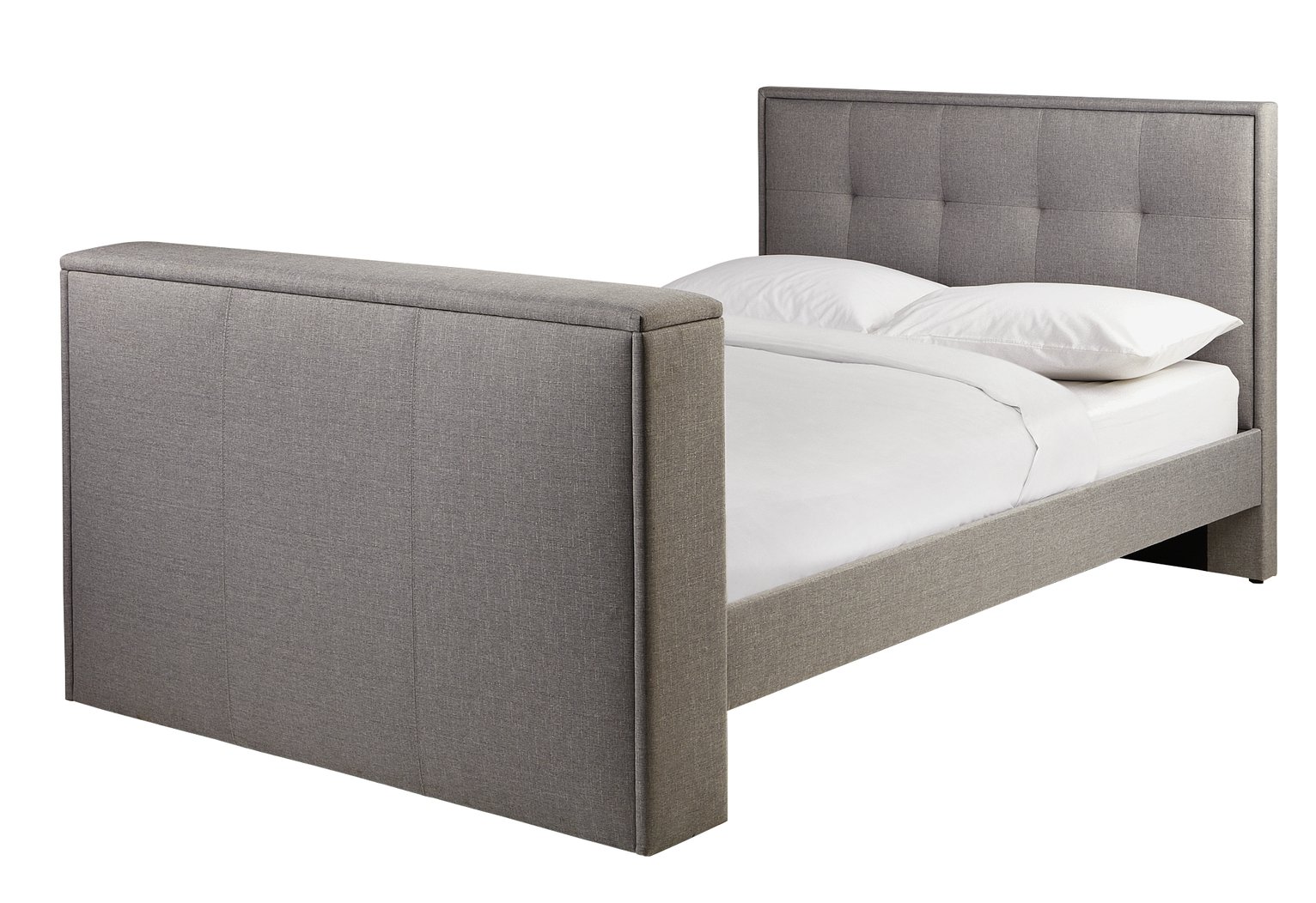 Argos Home Forsyth Kingsize TV Bed Frame - Dove Grey