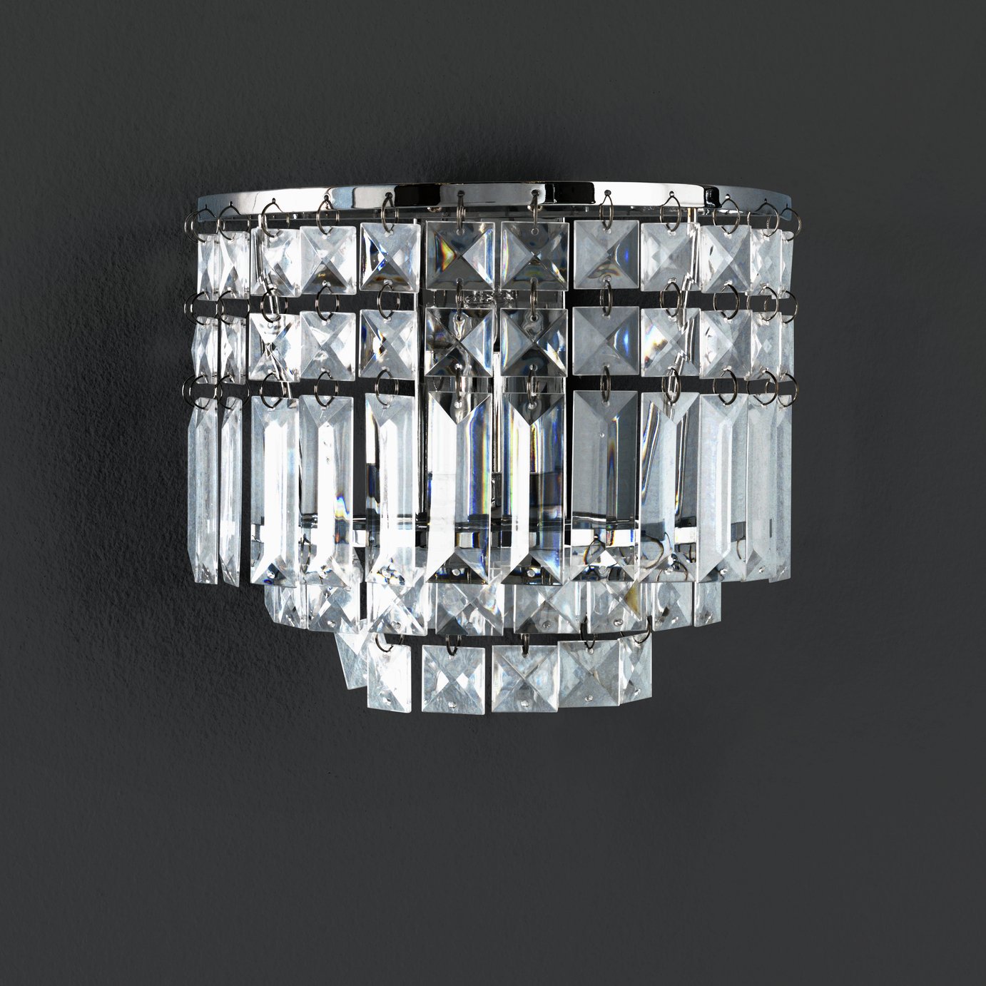 Argos Home Olivia Semi Flush Wall Light - Chrome