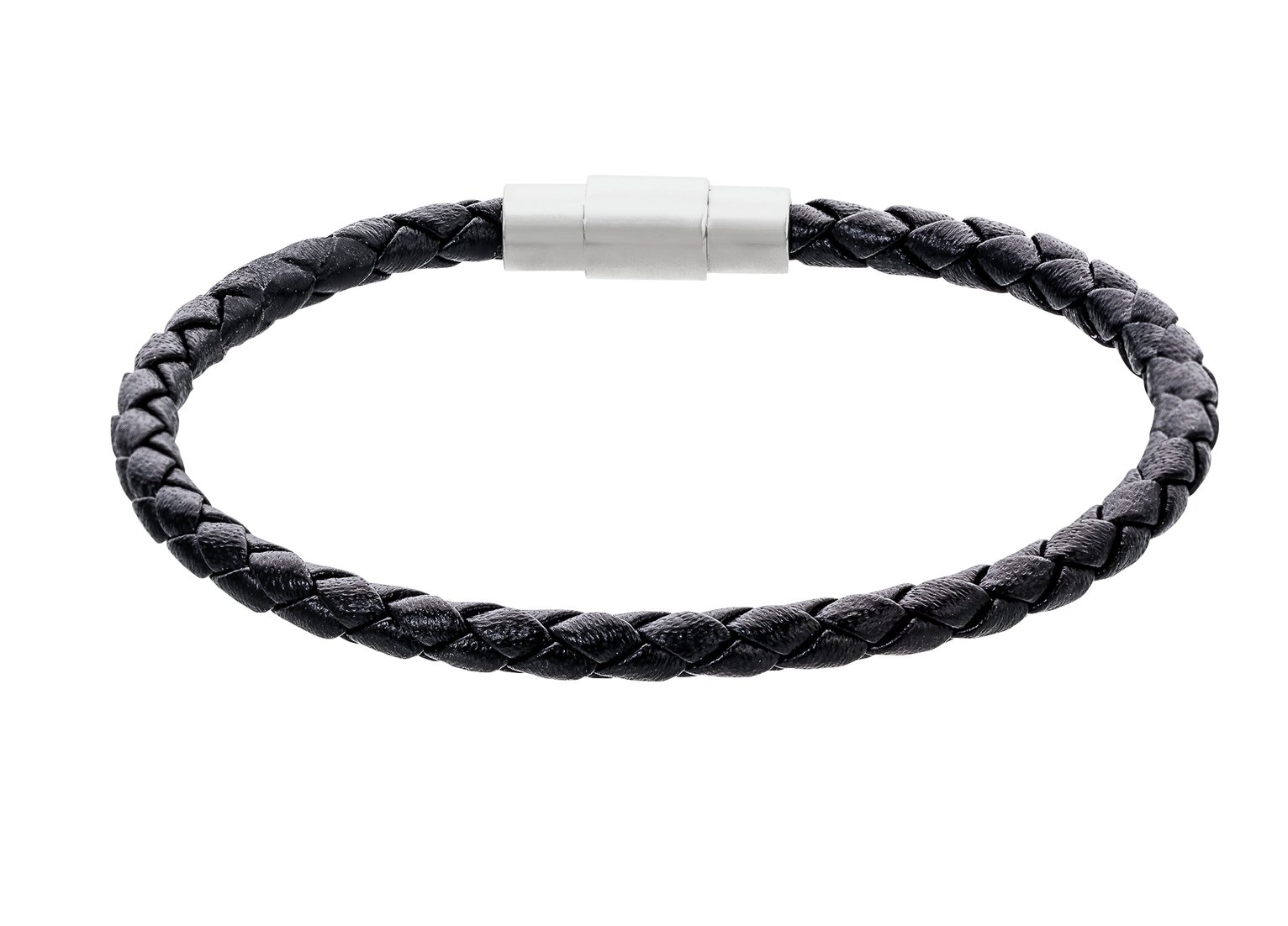 Revere Kid's Braided Leather and Stainless Steel Bracelet
