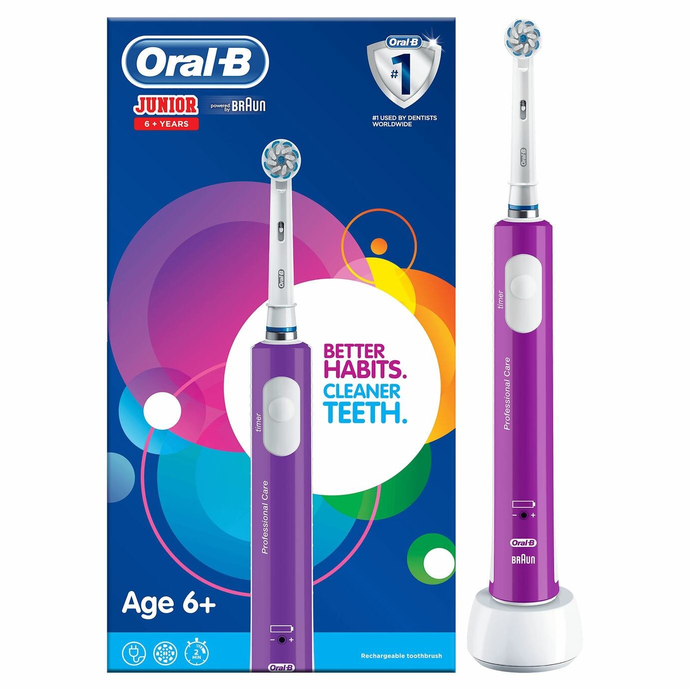 Oral-B Junior Kids Electric Toothbrush - Ages 6-12