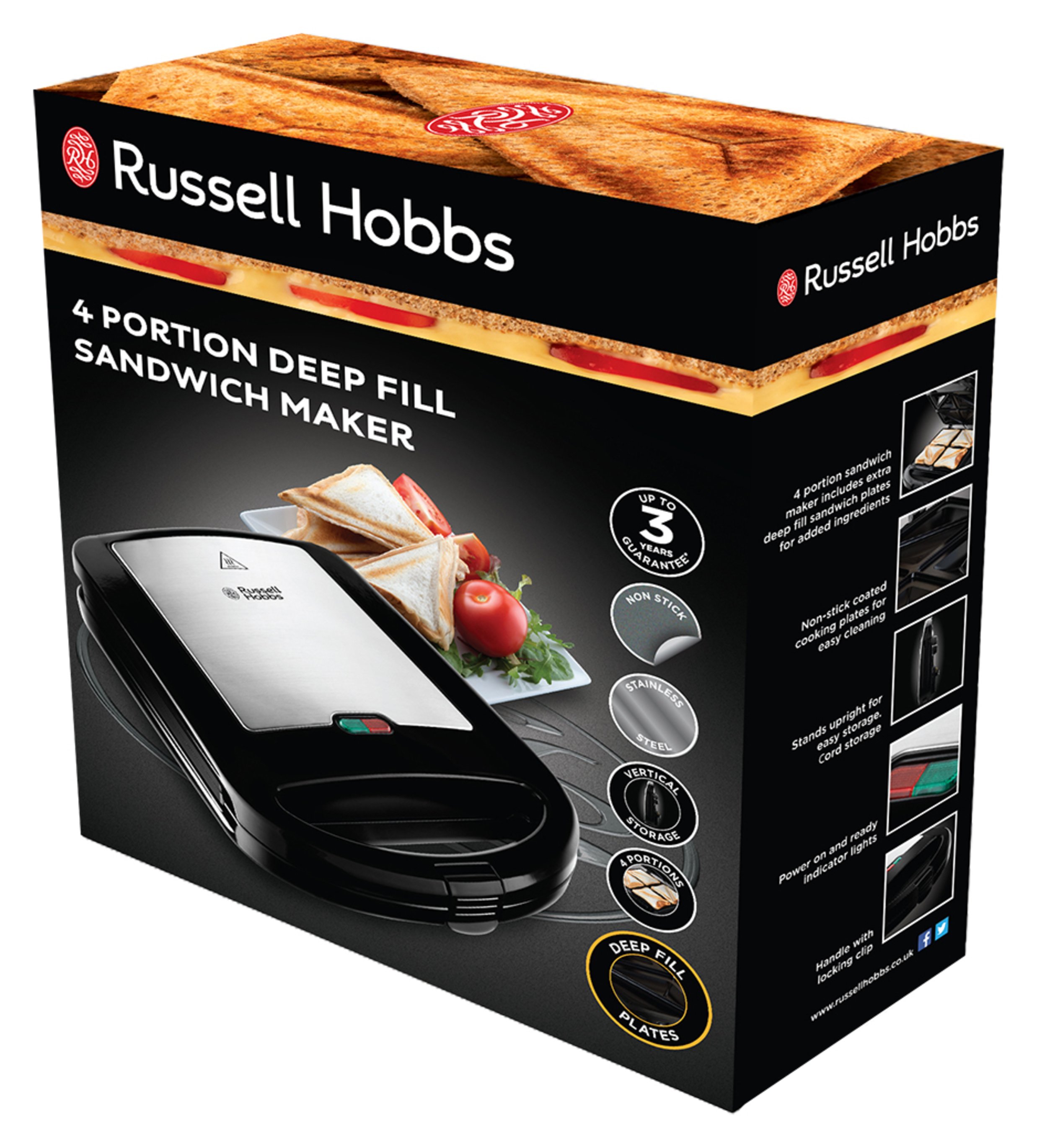 Russell Hobbs Deep Fill Sandwich Toaster 24550 Reviews