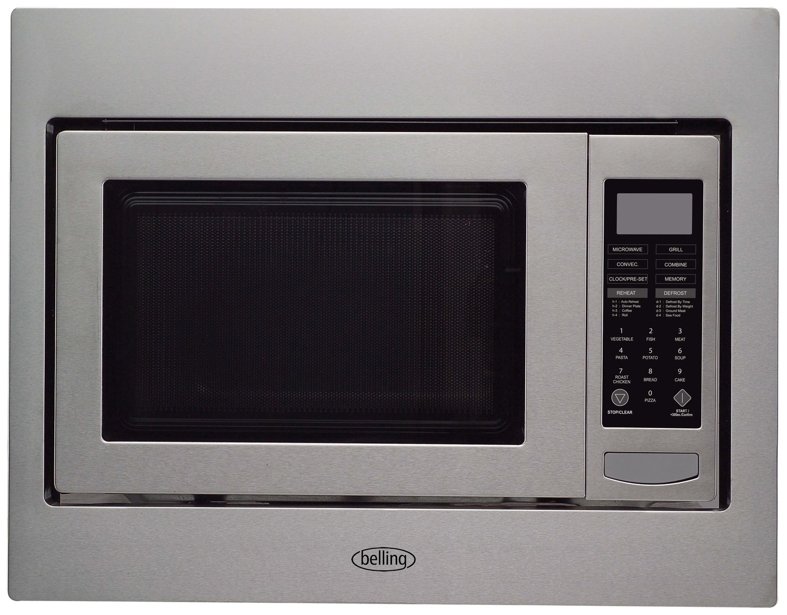 Belling BIMW60 900W Built In Microwave - Stainless Steel