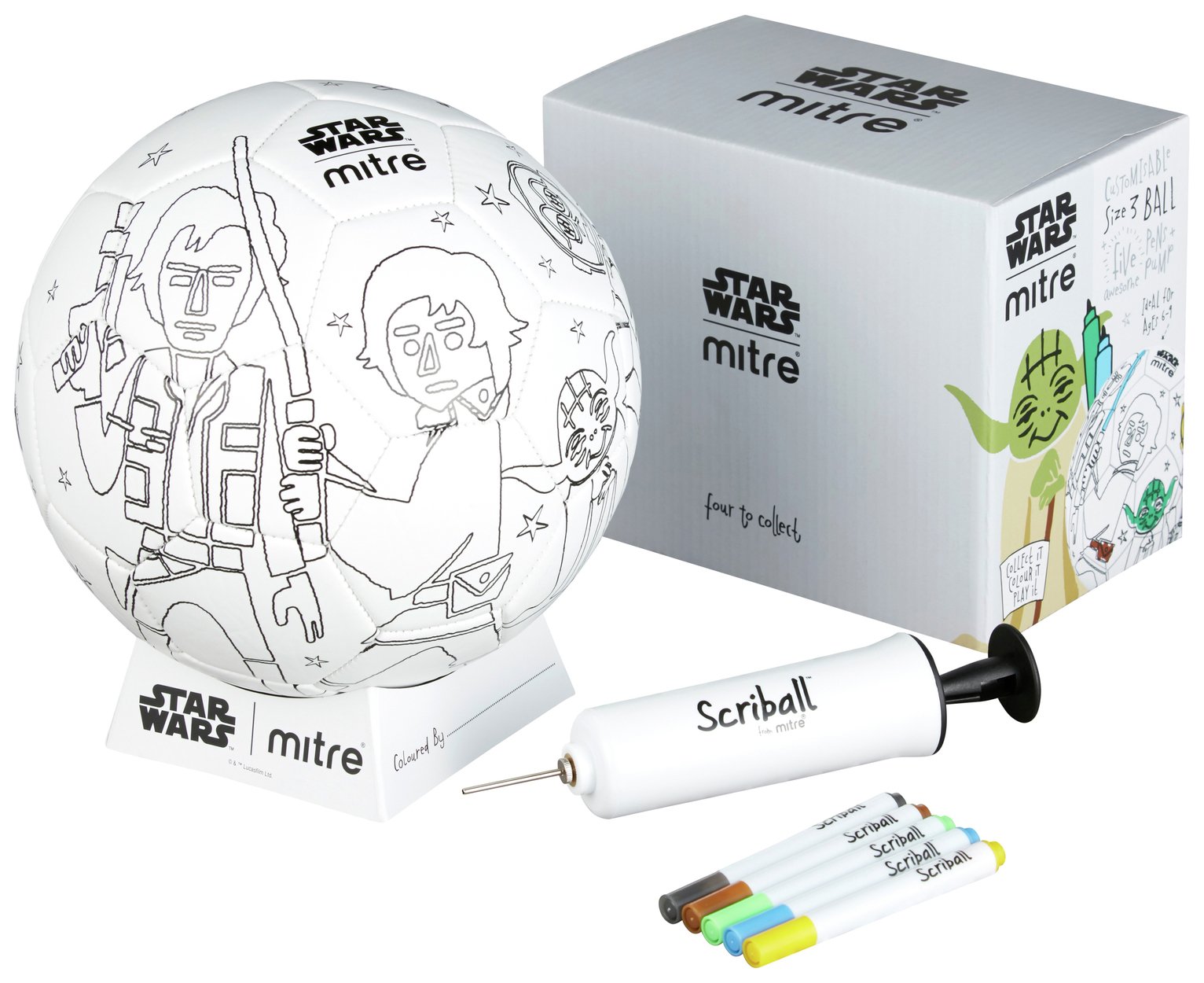 Mitre Star Wars Scribball Yoda Football