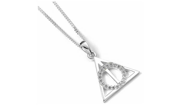 Harry Potter Sterling Silver Deathly Hallow Pendant Necklace