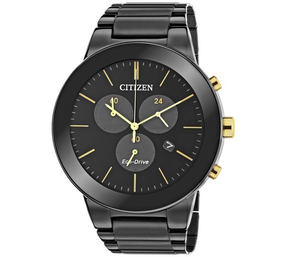 Citizen Men's Eco-Drive  Chronograph Black Steel Watch Review