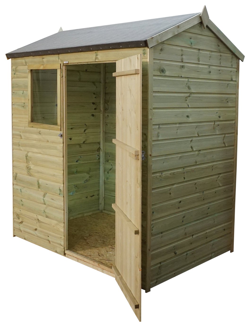 Mercia Pressure Treated Reverse Apex Shed - 6 x 4ft