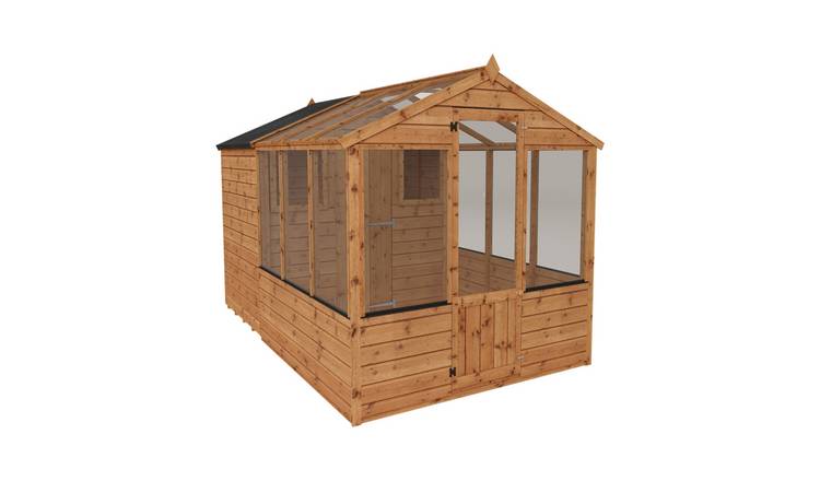 Buy Mercia Wooden 10 x 6ft Greenhouse Combi Shed Sheds 