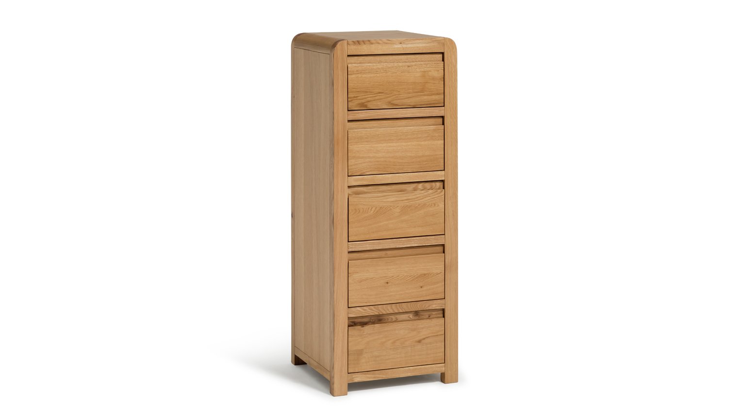 Habitat Novara 5 Drawer Tallboy - Oak & Oak Veneer