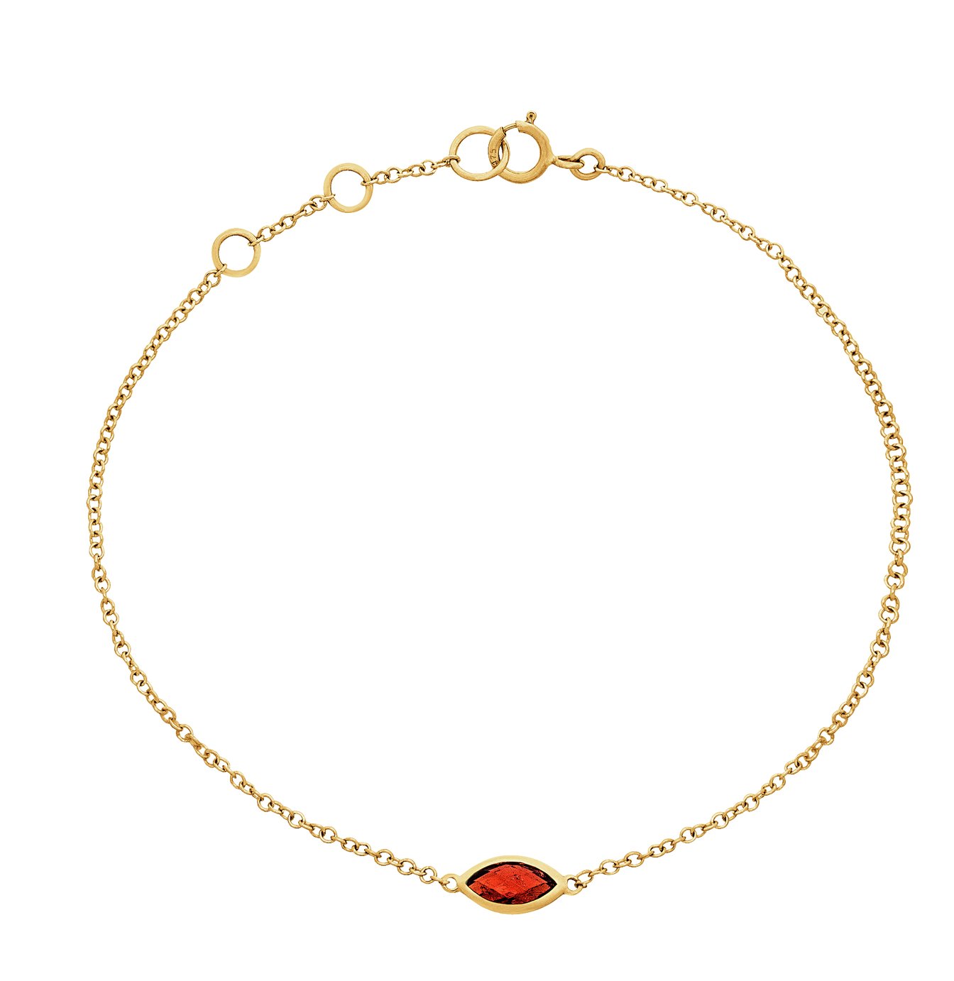 Revere 9ct Yellow Gold Garnet Bracelet Review