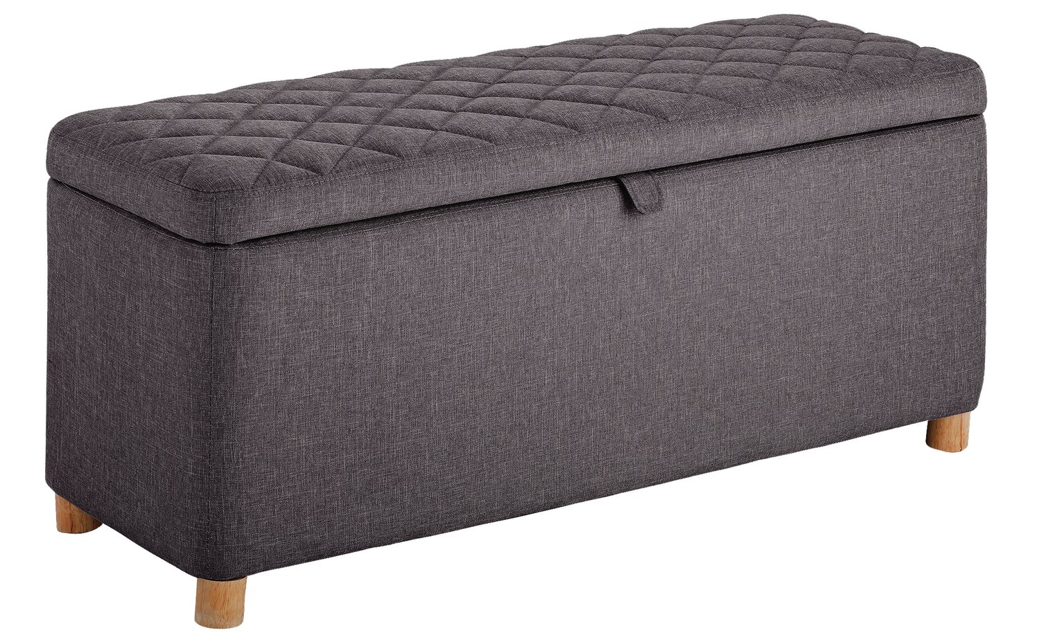 Argos Home Large Fabric Ottoman - Grey