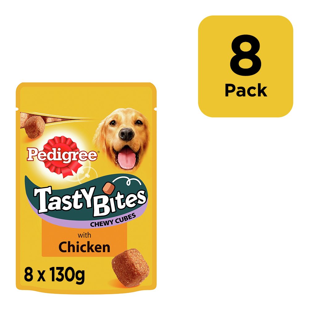 Pedigree Tasty Bites Dog Treats Chewy Cubes Chicken 8 Packs