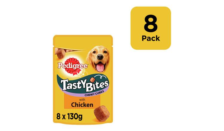 Pedigree Tasty Bites Dog Treats Chewy Cubes Chicken 8 Packs