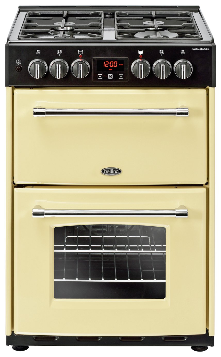 Belling Farmhouse 60DF 60cm Dual Fuel Range Cooker - Cream