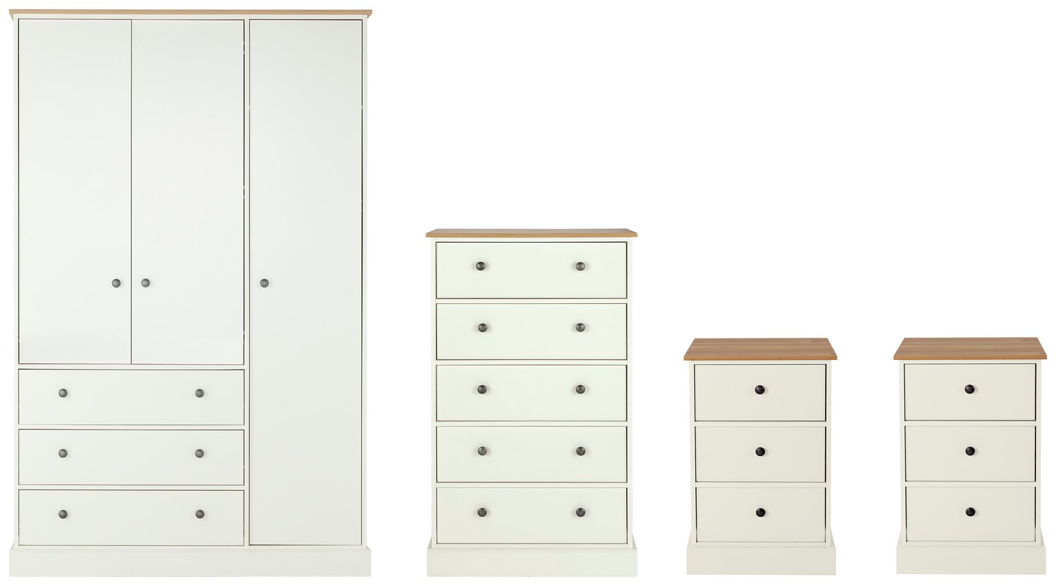 Argos Home Kensington 4 Piece Wardrobe Set -Ivory/Oak Veneer Review