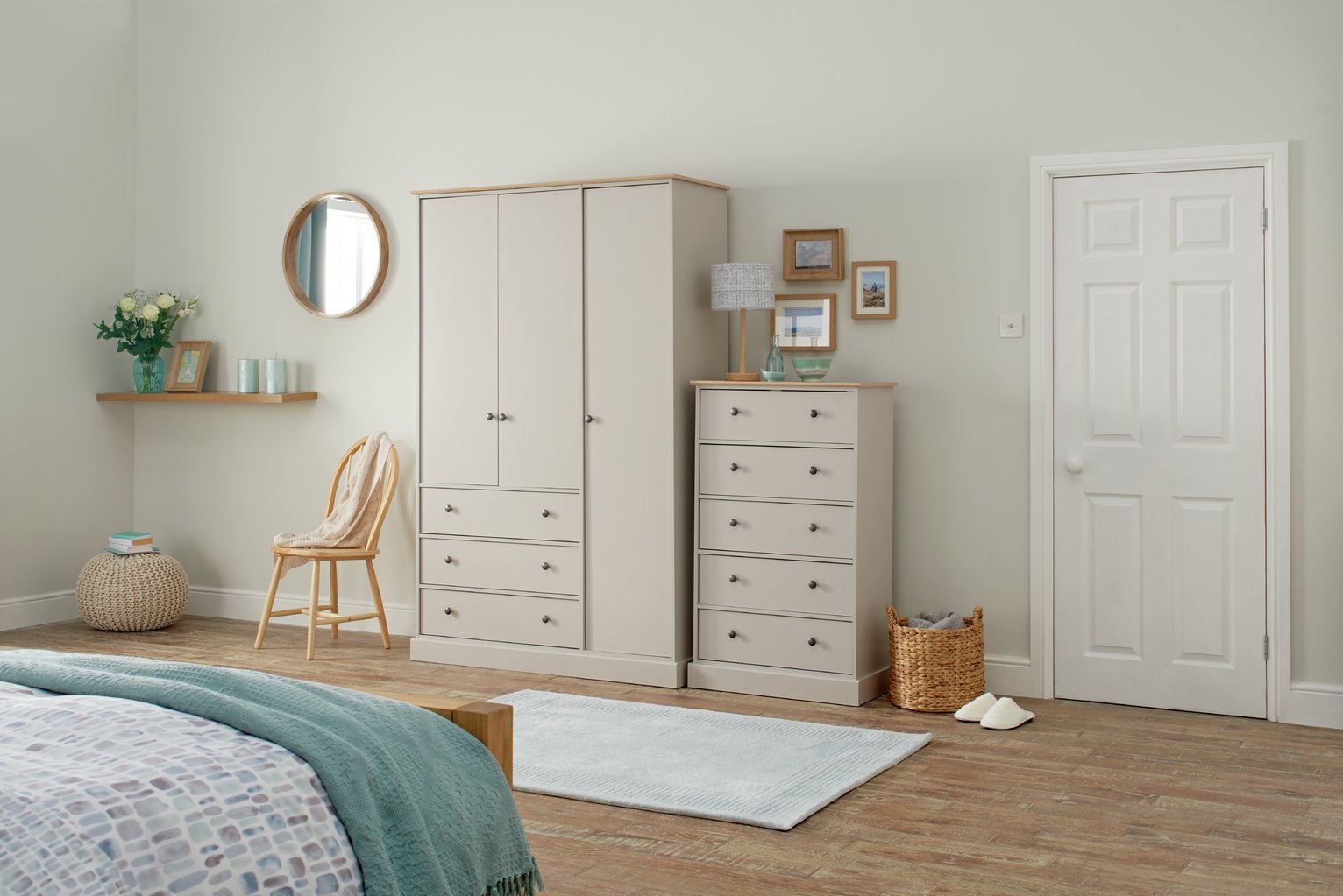 Argos Home Kensington 4 Piece Wardrobe Set -Ivory/Oak Veneer Review