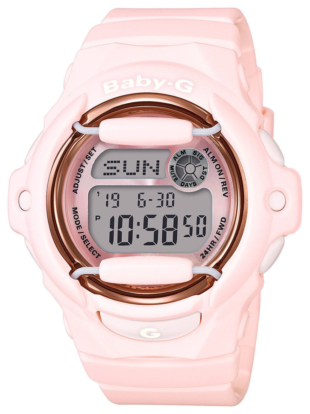 Casio Baby-G Pink Coloured Resin Strap Watch