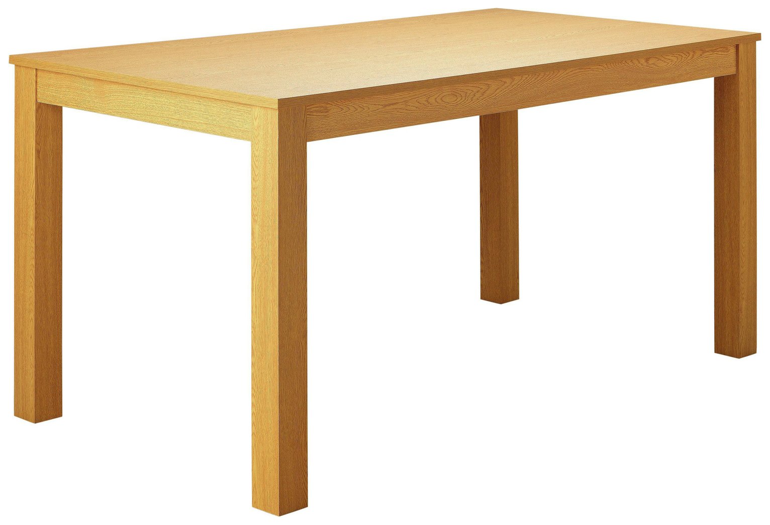 Argos Home Wood Effect 6 Seater Dining Table - Oak Effect