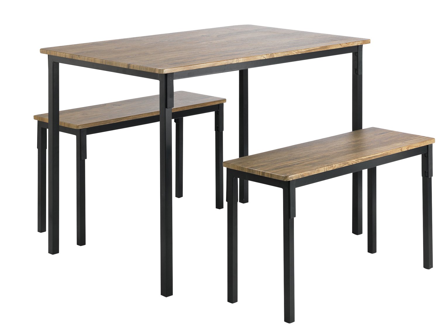 Argos Home Bolitzo Oak Effect Dining Table & 2 Benches