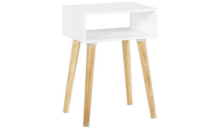 White and deals wood end table