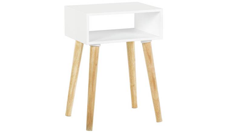 Habitat Cato Solid Wood Side Table - White