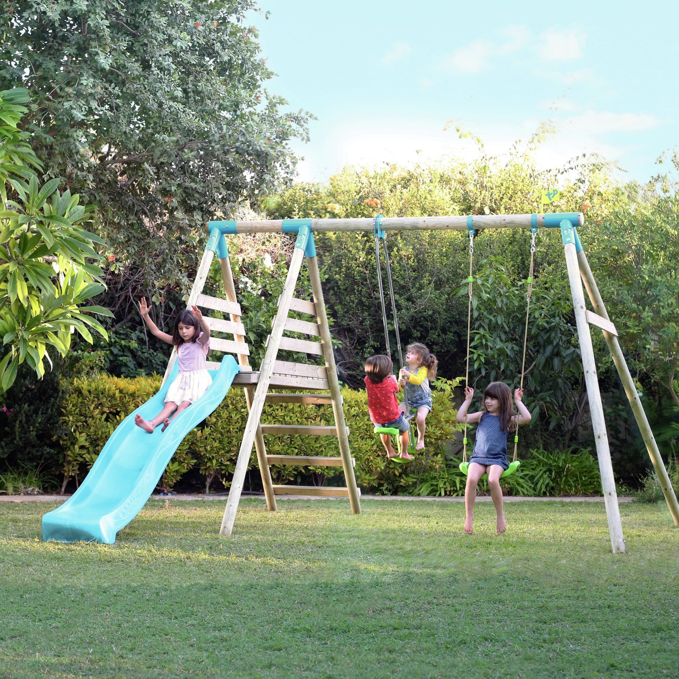 argos wooden swing set