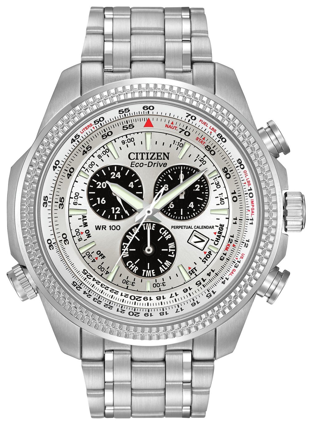 Citizen Eco-Drive Men's Stainless Steel Chronograph Watch (8056582 ...