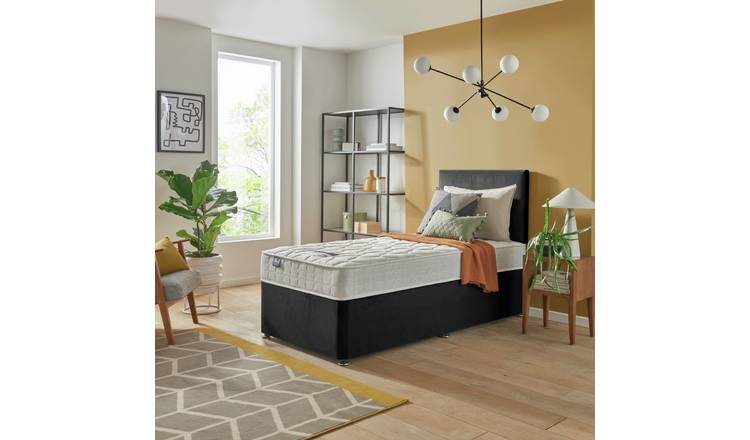 Silentnight Travis Single Divan Bed - Charcoal