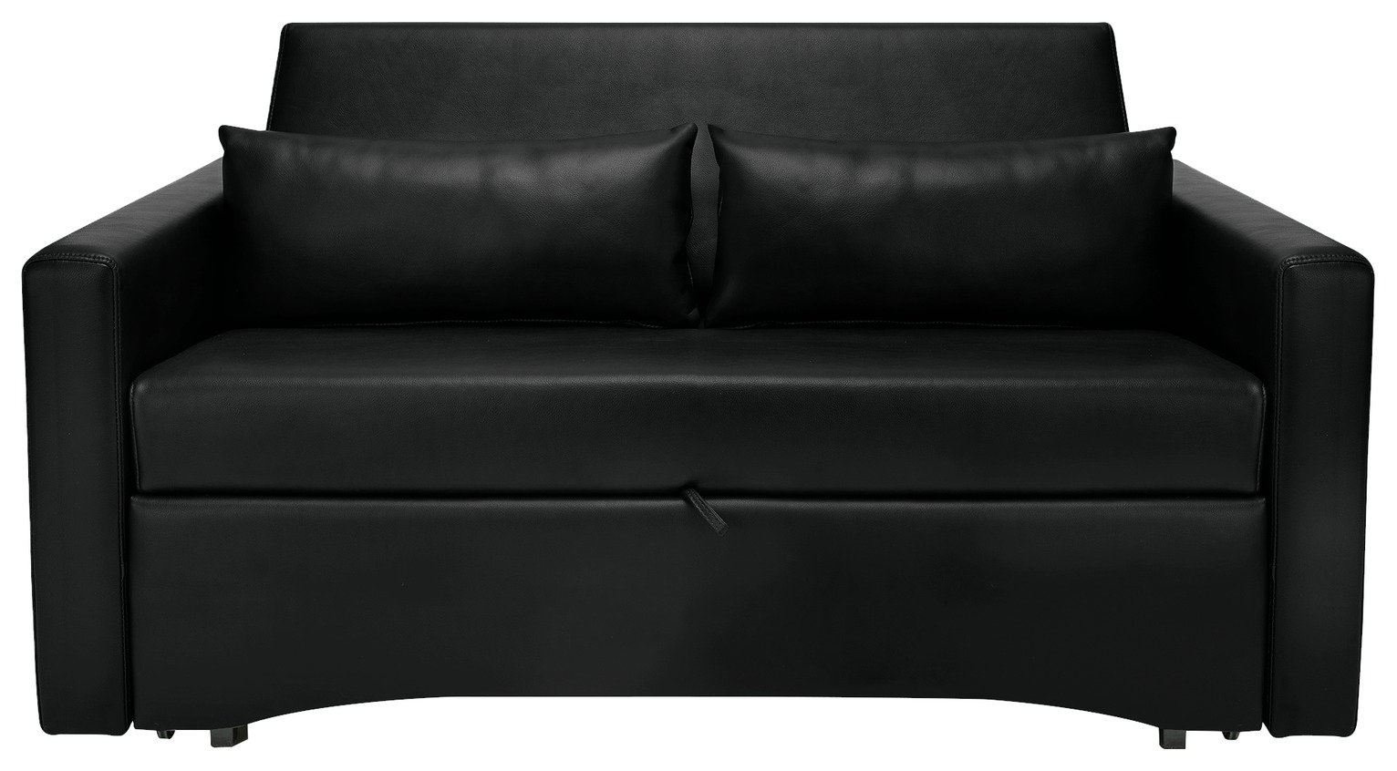 Argos Home Reagan 2 Seater Faux Leather Sofa Bed - Black