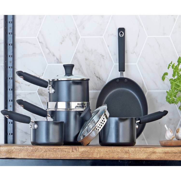 Habitat 5 Piece Pan Set - Black 0
